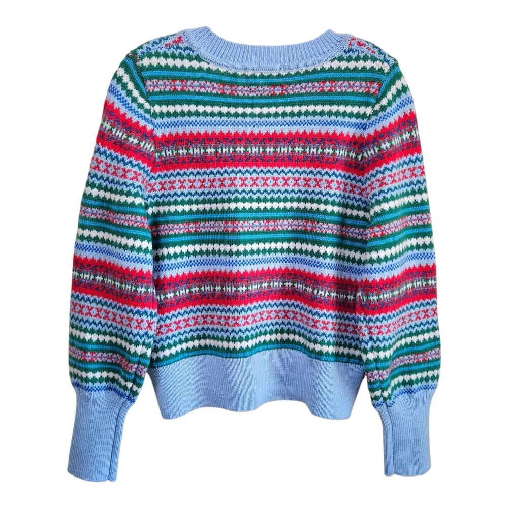 FREE ASSEMBLY Women's M Nordic Sweater Multicolor Recycled Poly & Wool 38" NEW - Picture 7 of 8
